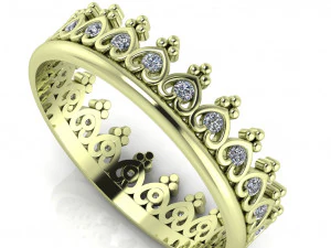 crown ring 3D Print Model