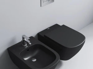 Happy D2 Toilet wall mounted Duravit Rimless 3D Model