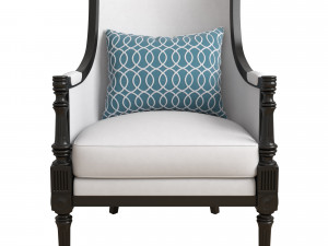 Massoud lark chair White 3D Model