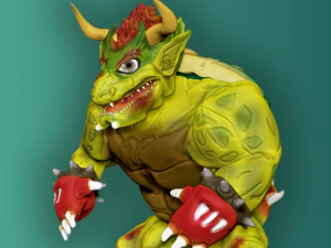 modello di fan del brawler Modello 3D