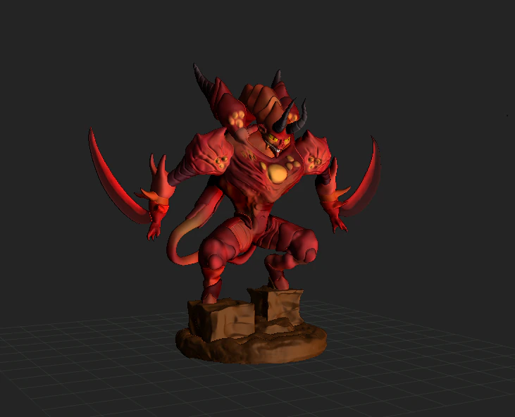 diablo demon 3D Model .c4d .max .obj .3ds .fbx .stl .blend