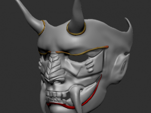 mask samurai 3D 模型