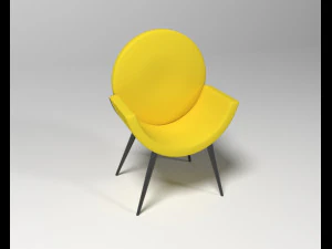 sarı sandalye 3D Model