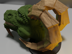 fantasy dragon head Modello 3D