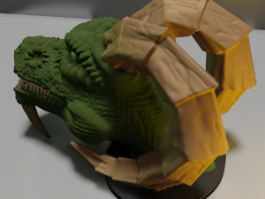 cabe&ccedil;a de drag&atilde;o de fantasia Modelo 3D