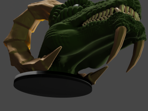 fantasy dragon head Modello 3D