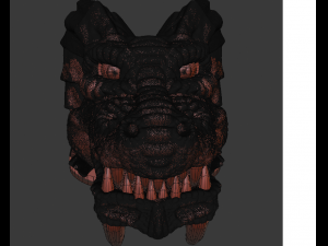 fantasy dragon head Modello 3D