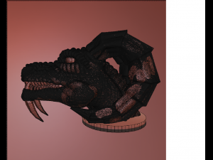 fantasy dragon head Modello 3D