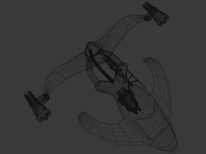 game-ready rusty spaceship 3D मॉडल