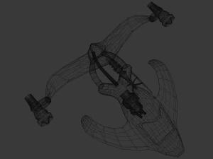 game-ready rusty spaceship 3D Model