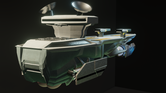sci-fi spaceship 3D Model .c4d .max .obj .3ds .fbx .stl .blend 