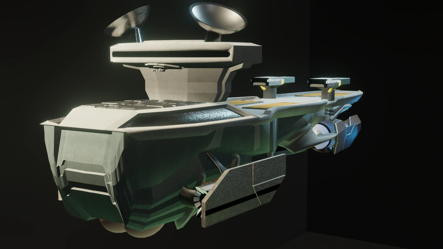 sci-fi spaceship 3D Model .c4d .max .obj .3ds .fbx .stl .blend 