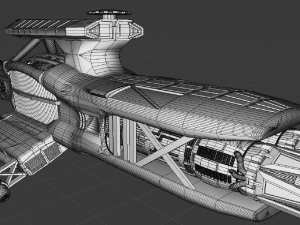 science spaceship 3D Model