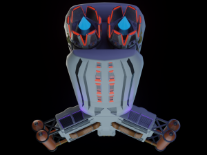 science spaceship 3D Model