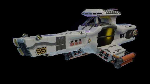 science spaceship 3D Model .c4d .max .obj .3ds .fbx .stl .blend 