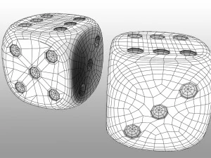 game dice 3D Model