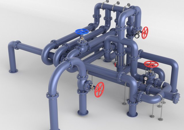 pipe assembly pack 3Dモデル .c4d .max .obj .3ds .fbx .stl .blend 