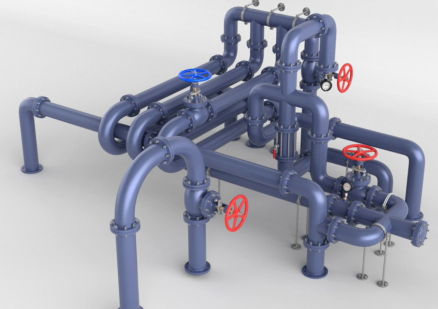 pipe assembly pack 3D Model .c4d .max .obj .3ds .fbx .stl .blend 