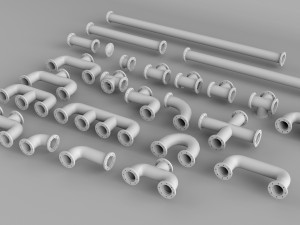 pipe assembly pack 3Dモデル