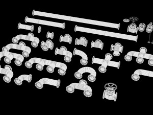 pipe assembly pack 3Dモデル