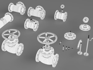 pipe assembly pack 3Dモデル