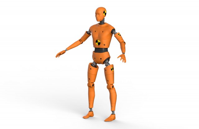crash test dummy robot android 3D 模型 .c4d .max .obj .3ds .fbx .stl .blend 