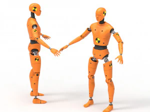 crash test dummy robot android 3D Model