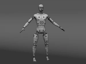 crash test dummy robot android 3D Model