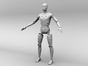 crash test dummy robot android 3D Model