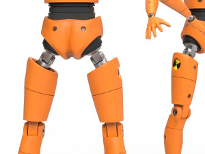 crash test dummy robot android 3D Model