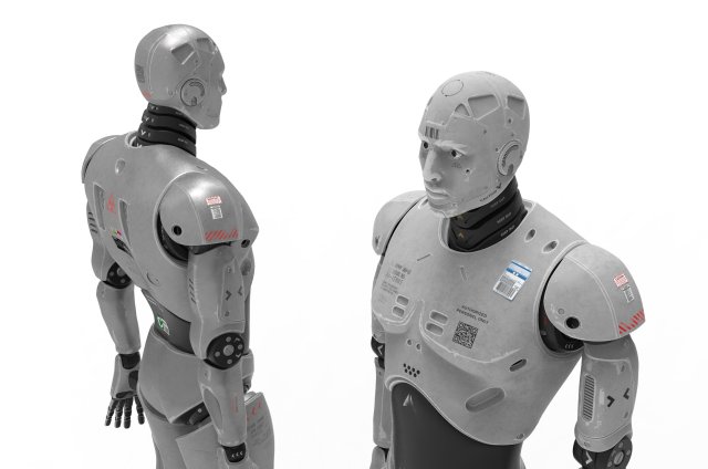 robot cyborg 3D Model .c4d .max .obj .3ds .fbx .stl .blend 
