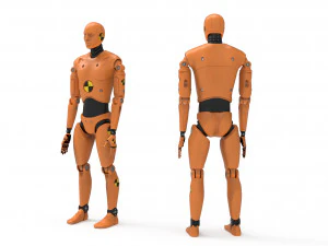 &Ccedil;arpışma Testi Kukla Robot Android 2022 ve el karşılaştırması 3D Model