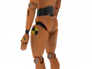 Crash Test Dummy Robot Android 2022 vs hand Model 3D