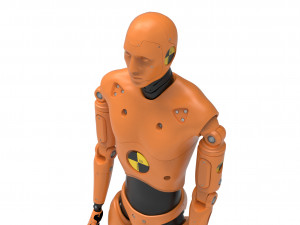 Crash Test Dummy Robot Android 2022 vs hand Model 3D