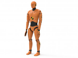Crash Test Dummy Robot Android 2022 vs hand Model 3D
