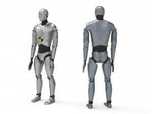 Crash Test Dummy Robot Android 2022 vs hand Model 3D
