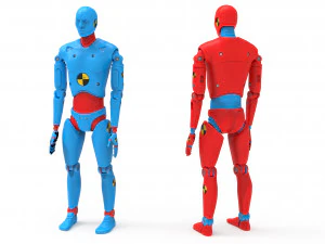 Crash Test Dummy Robot Android 2022 vs hand 3D Model