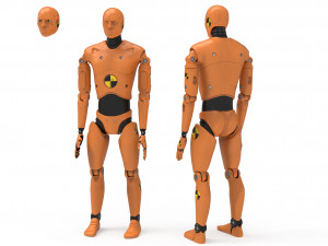Crash Test Dummy Robot Android 2022 vs hand Model 3D