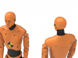 Crash Test Dummy Robot Android 2022 vs hand Model 3D