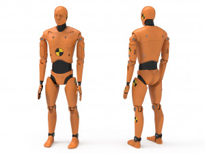 Crash Test Dummy Robot Android 2022 vs hand Model 3D