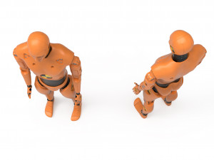 Crash Test Dummy Robot Android 2022 vs hand Model 3D