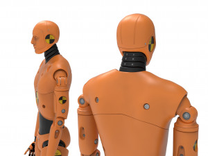 Crash Test Dummy Robot Android 2022 vs hand Model 3D