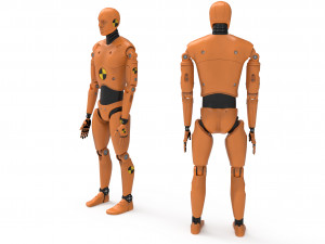 Crash Test Dummy Robot Android 2022 vs hand Model 3D