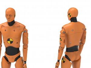 Crash Test Dummy Robot Android 2022 vs hand Model 3D