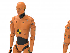 Crash Test Dummy Robot Android 2022 vs hand Model 3D