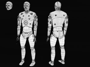 Crash Test Dummy Robot Android 2022 vs hand 3D Model