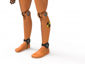 Crash Test Dummy Robot Android 2022 vs hand Model 3D
