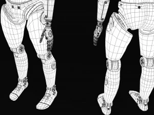 Crash Test Dummy Robot Android 2022 vs hand 3D Model