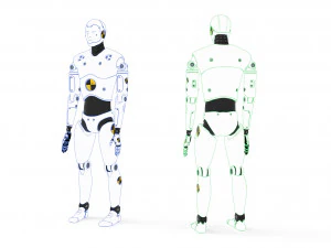 Crash Test Dummy Robot Android 2022 vs hand 3D Model