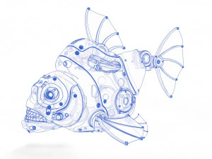 Piranha robot 3D Model